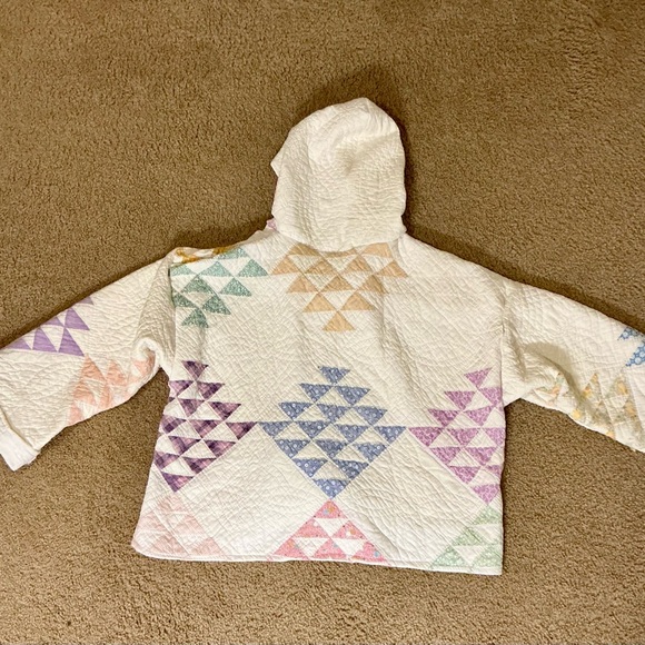 Colorful Patchwork Hooded Jacket - Picture 3 of 4
